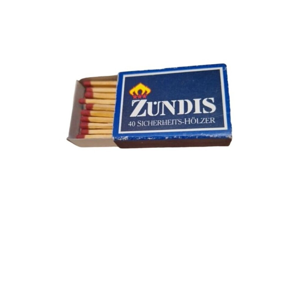 Matchbox Zundis Swedish Company Wooden Matches Panda on Back Advertisement WWF